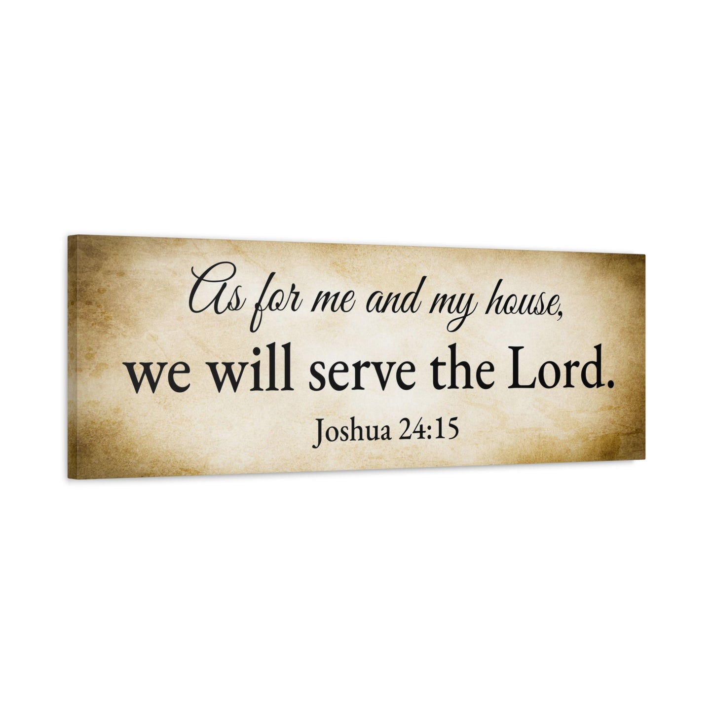Scripture Walls Joshua 24:15 Gold Bible Verse Canvas Christian Wall Art Ready to Hang Unframed