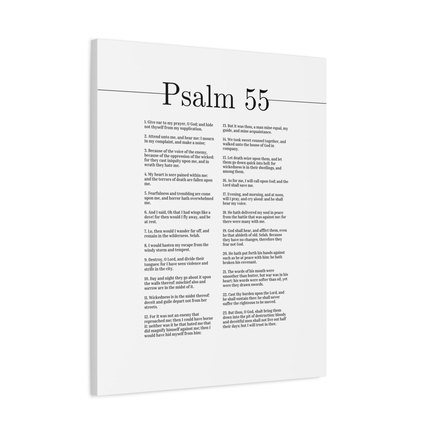 Scripture Canvas The Lord Shall Save Me Psalm 55 Christian Wall Art Bible Verse Print Ready to Hang