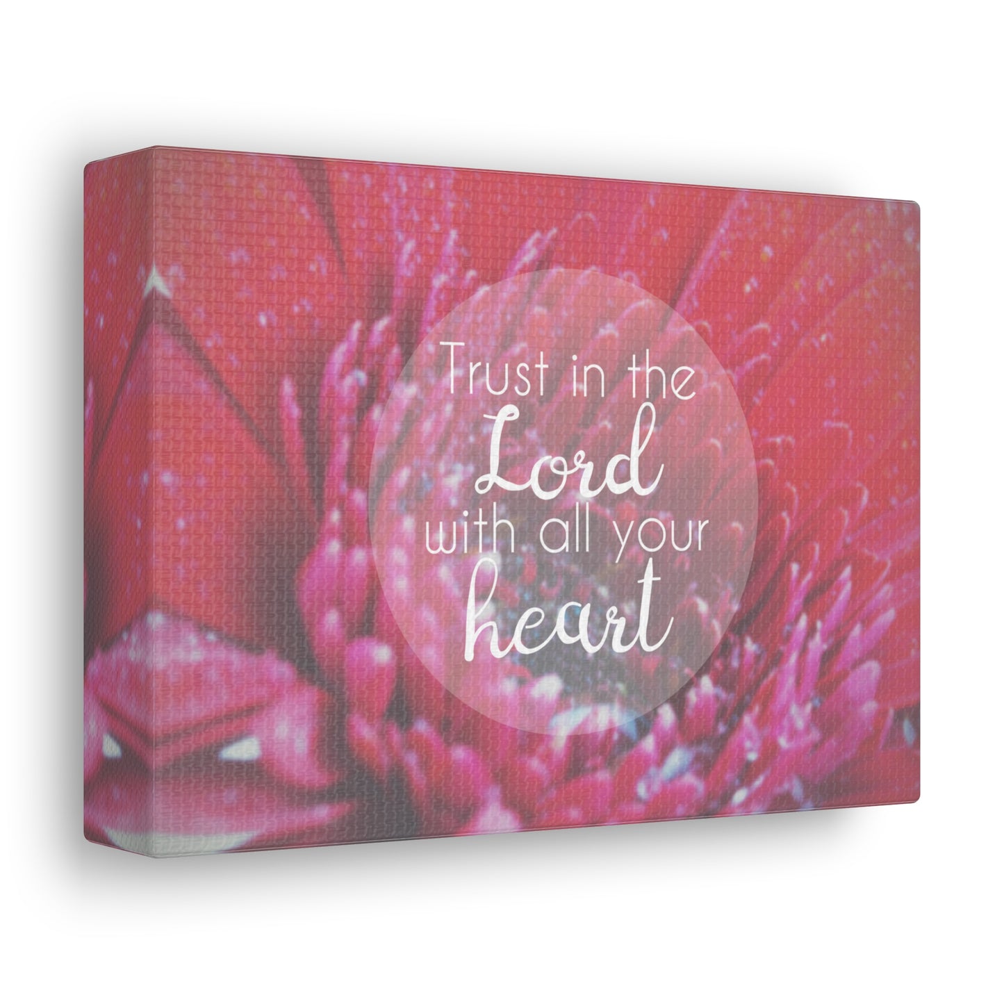 Trust In The Lord Proverbs 3:5 Red Christian Wall Art Bible Verse Print Ready to Hang