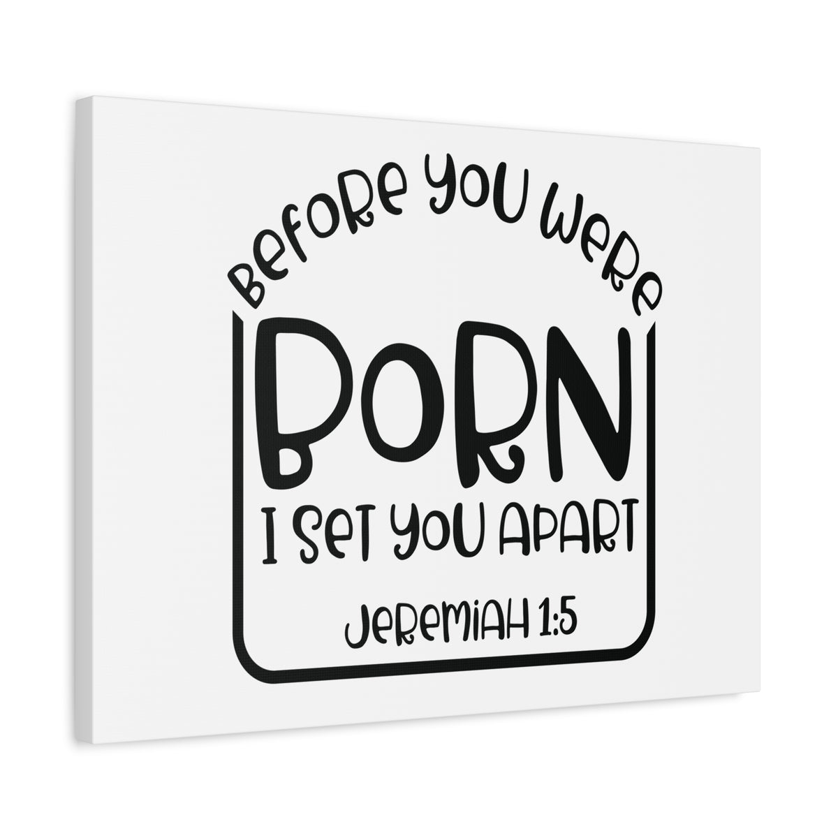 Scripture Canvas You Were Born Jeremiah 1:5 Christian Wall Art Bible Verse Print Ready to Hang