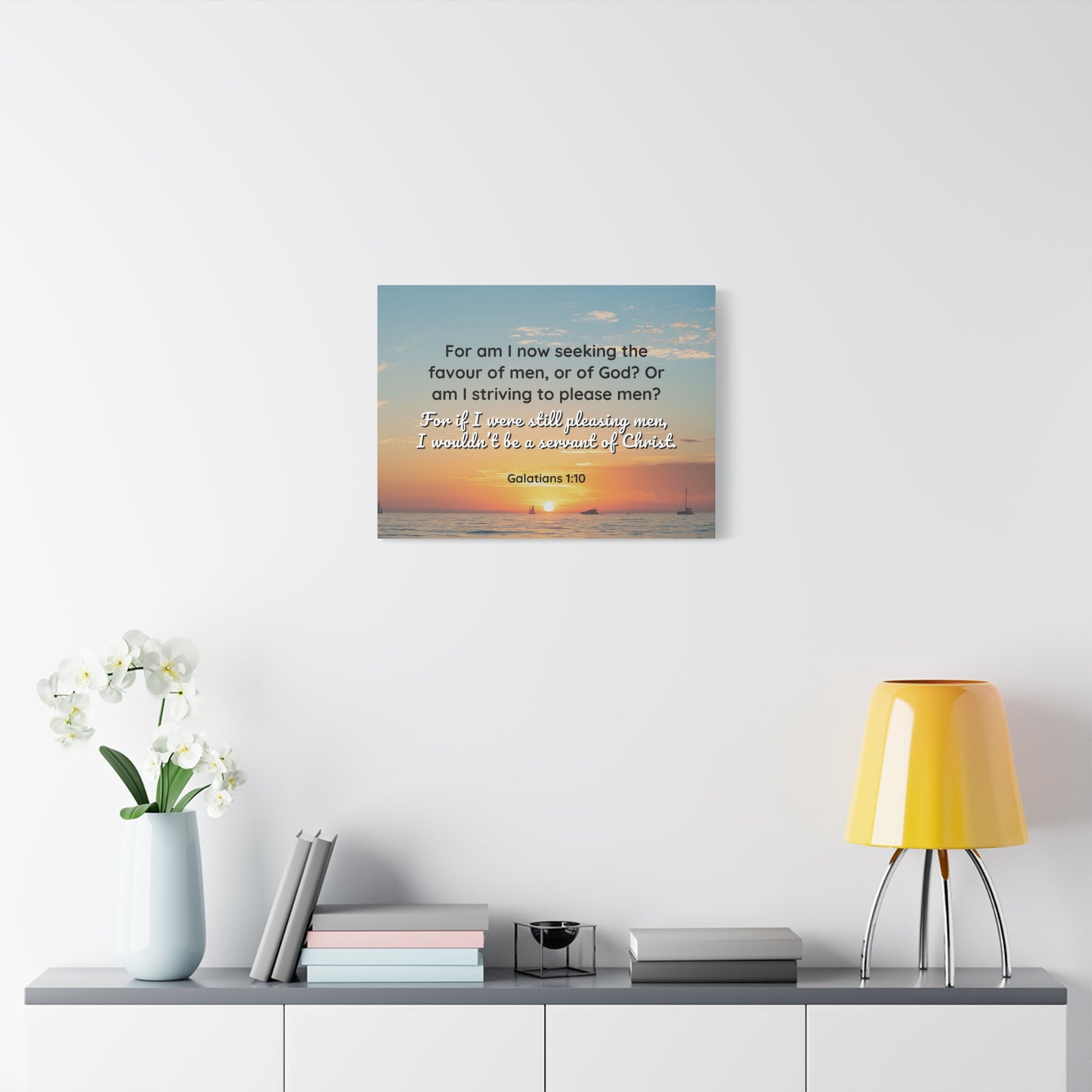 Scripture Canvas Servant Of Christ Galatians 1:10 Christian Wall Art Bible Verse Print Ready to Hang