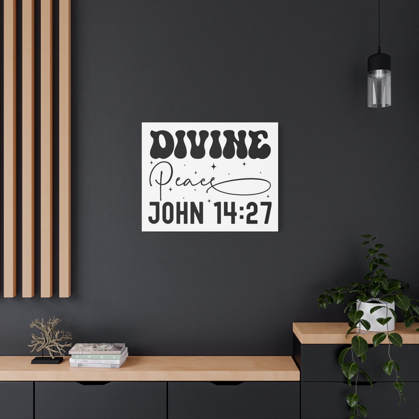 Scripture Walls John 14:27 Divine Peace Bible Verse Canvas Christian Wall Art Ready to Hang Unframed
