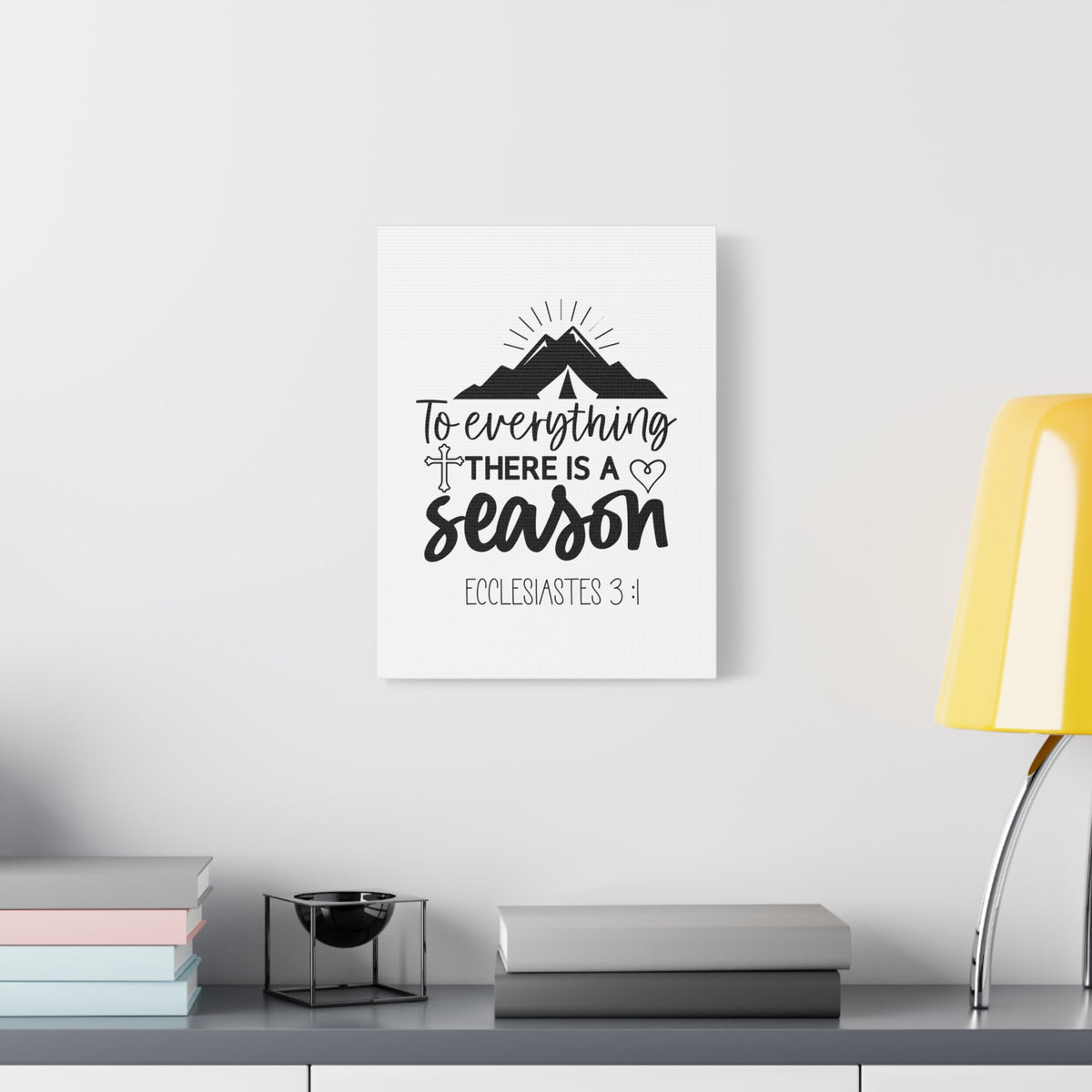 Scripture Walls To Eveything Ecclesiastes 3:1 Bible Verse Canvas Christian Wall Art Ready to Hang Unframed