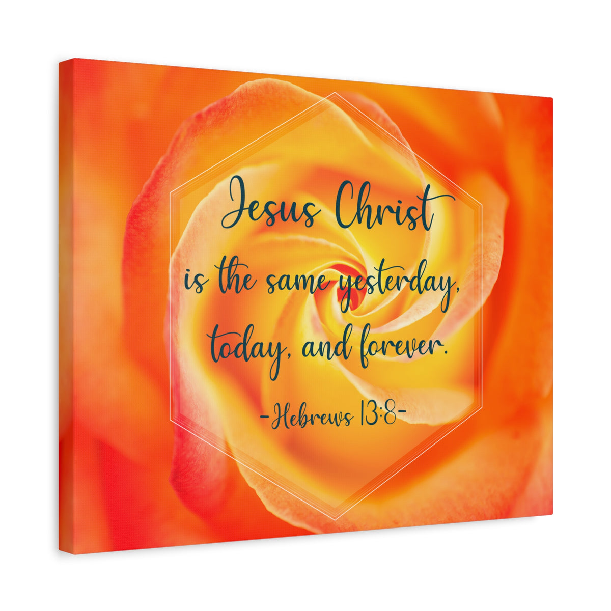 Scripture Canvas Today And Forever Hebrews 13:8 Christian Wall Art Bible Verse Print Ready to Hang