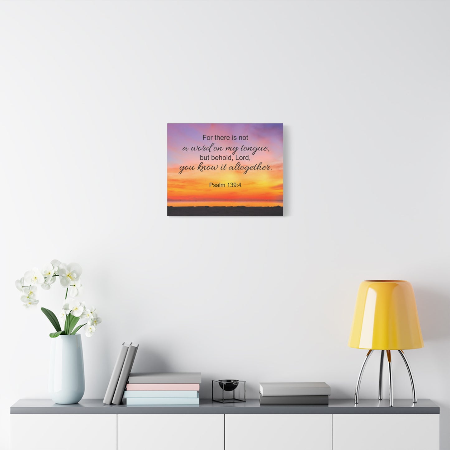 Scripture Canvas You Know It All Together Psalm 139:4 Christian Wall Art Bible Verse Print Ready to Hang
