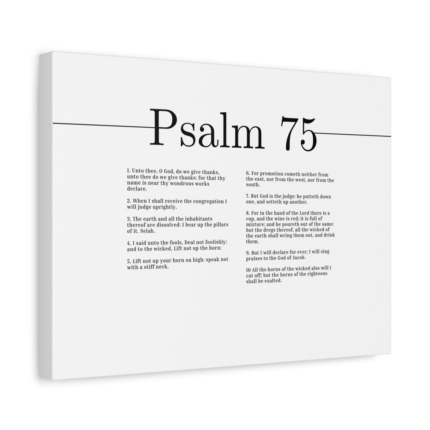 Scripture Canvas God Is The Judge Psalm 75 Christian Wall Art Bible Verse Print Ready to Hang