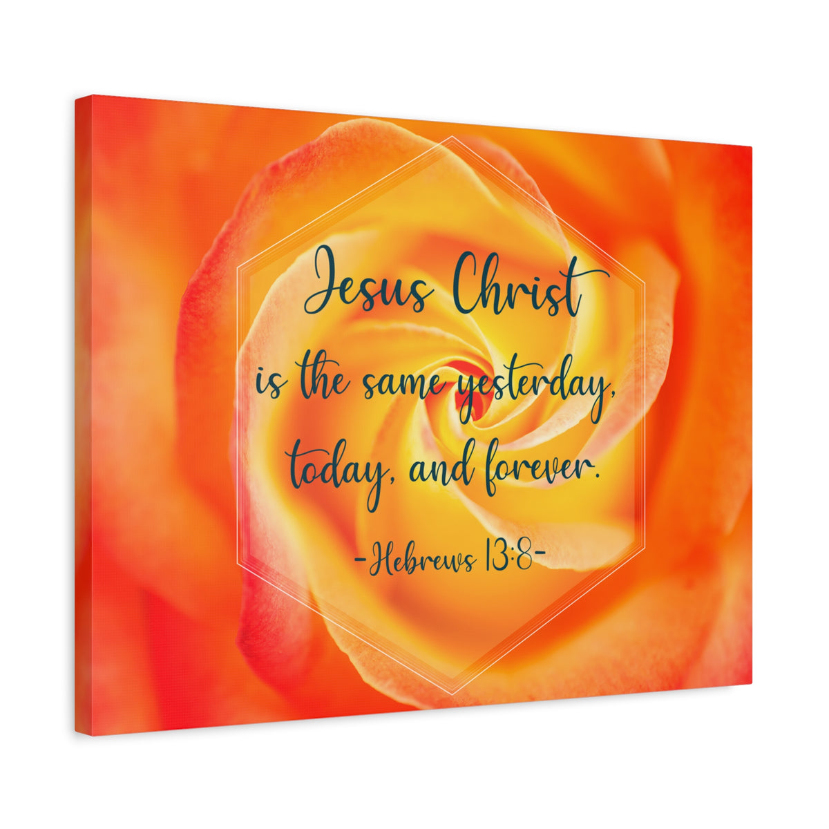 Scripture Canvas Today And Forever Hebrews 13:8 Christian Wall Art Bible Verse Print Ready to Hang