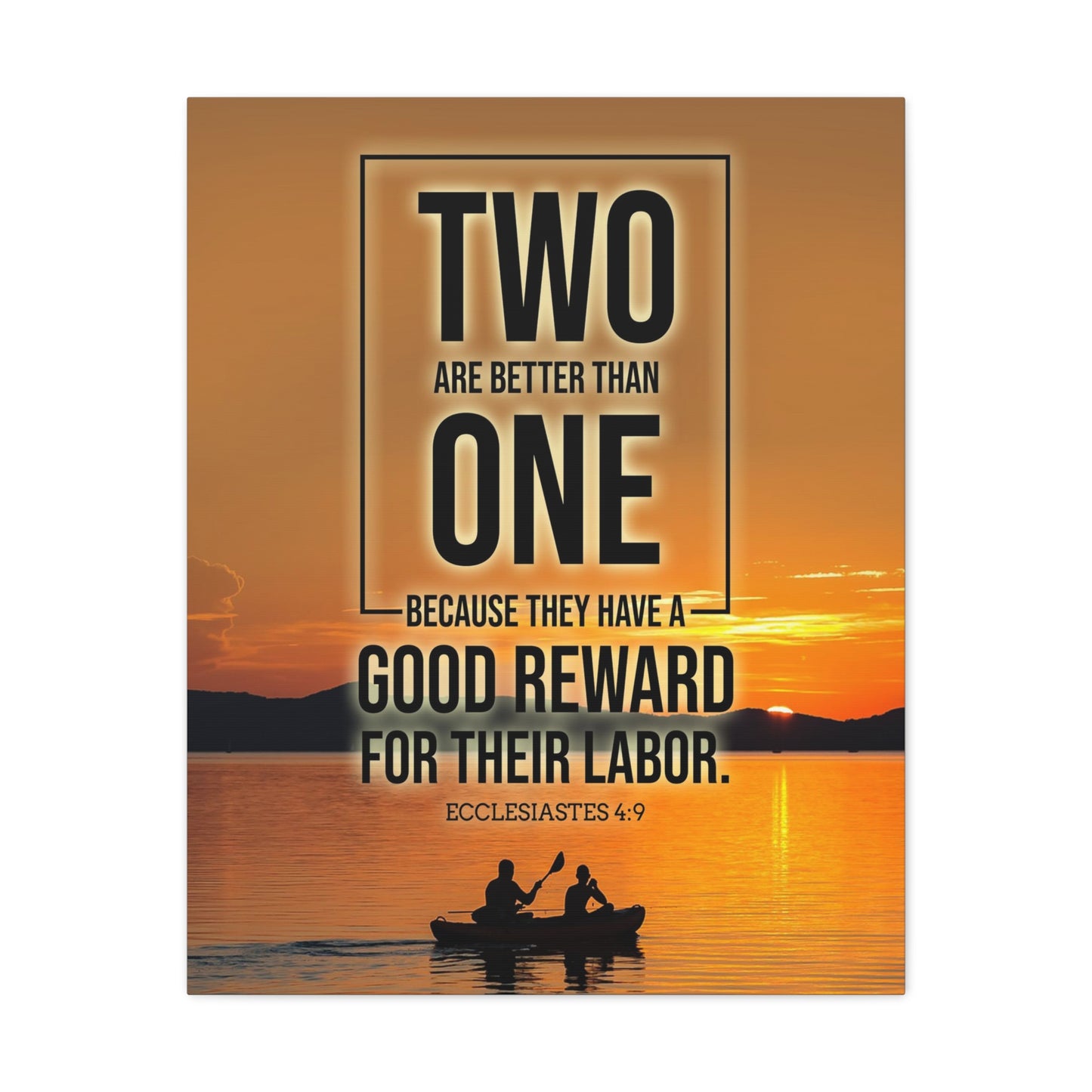 Two Are Better Than One Ecclesiastes 4:9 Christian Wall Art Bible Verse Print Ready to Hang