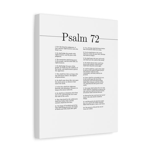 Scripture Canvas Blessed Be The Lord God Psalm 72 Christian Wall Art Bible Verse Print Ready to Hang