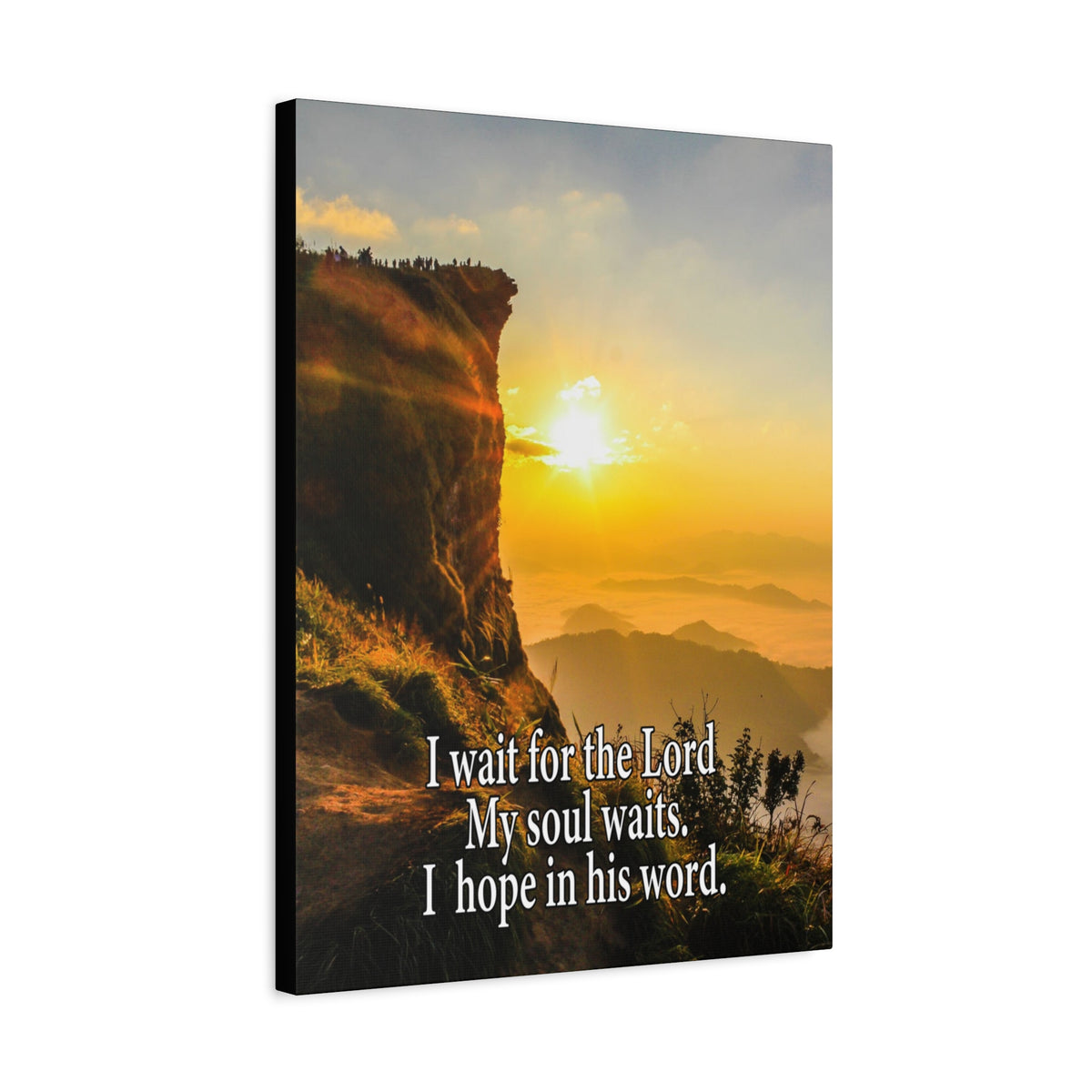 I Wait For The Lord Scripture Canvas I Wait For The Lord Psalm 130:5 Christian Wall Art Bible Verse Print Ready to Hang