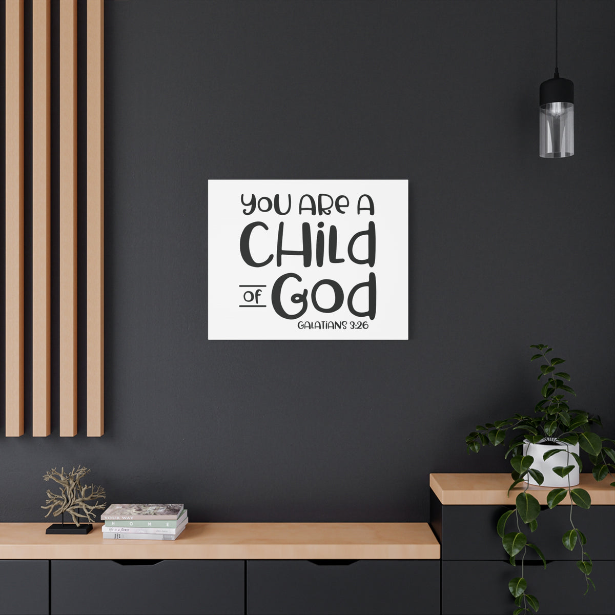 Scripture Canvas Child Of God Galatians 3:26 Christian Wall Art Bible Verse Print Ready to Hang