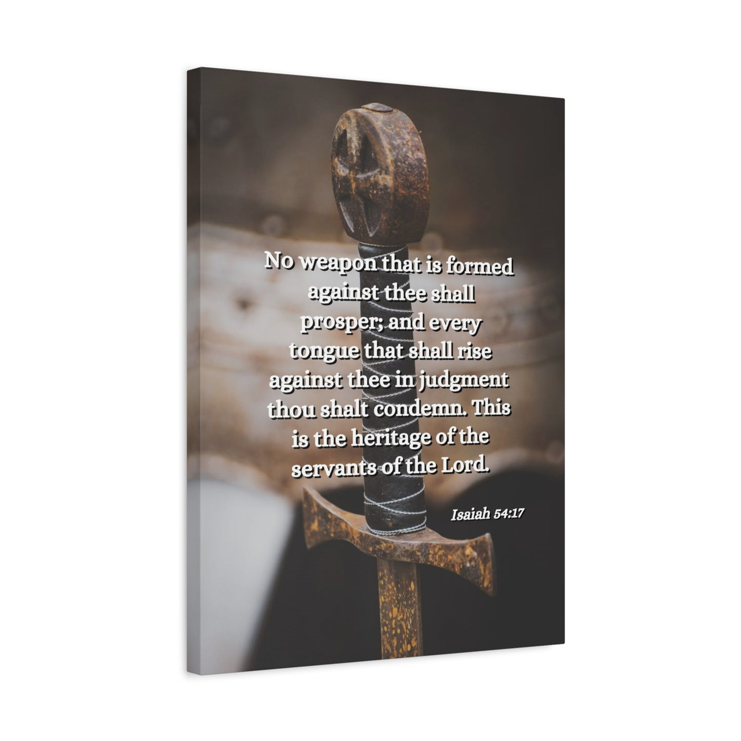 Scripture Walls No Weapon Isaiah 54:17 Bible Verse Canvas Christian Wall Art Ready to Hang