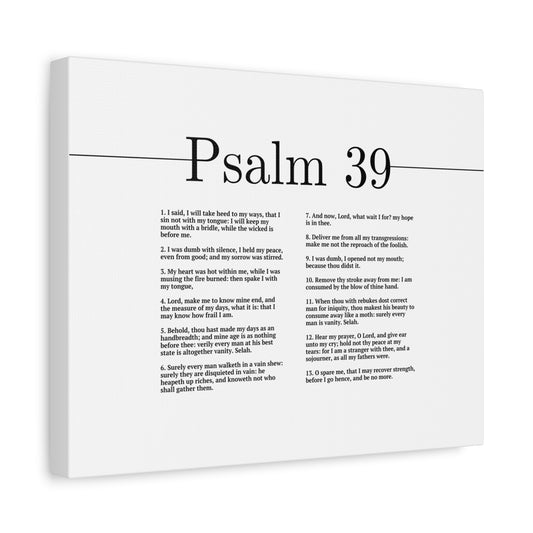 Scripture Canvas My Hope Is In Thee Psalm 39 Christian Wall Art Bible Verse Print Ready to Hang