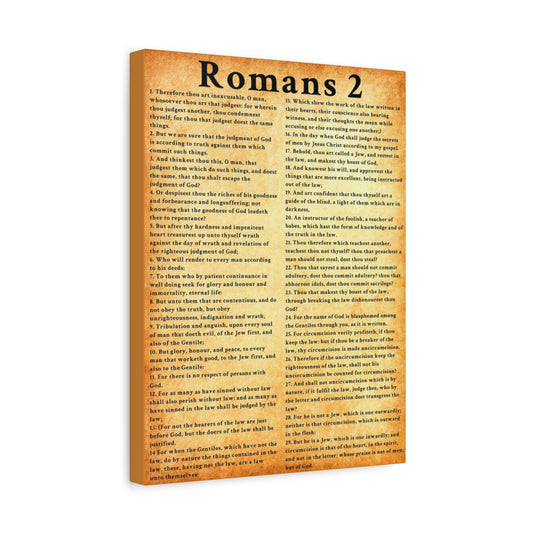 Scripture Walls Romans 2 Gold Bible Verse Canvas Christian Wall Art Ready to Hang Unframed
