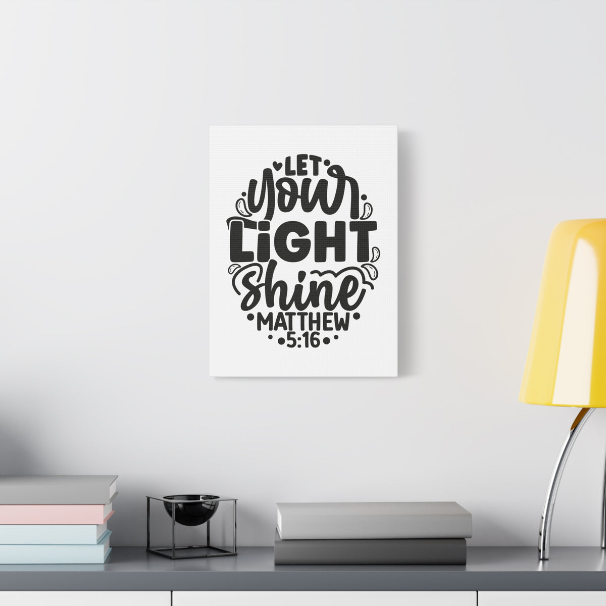 Scripture Walls Let Your Light Shine Matthew 5:16 Bible Verse Canvas Christian Wall Art Ready to Hang Unframed