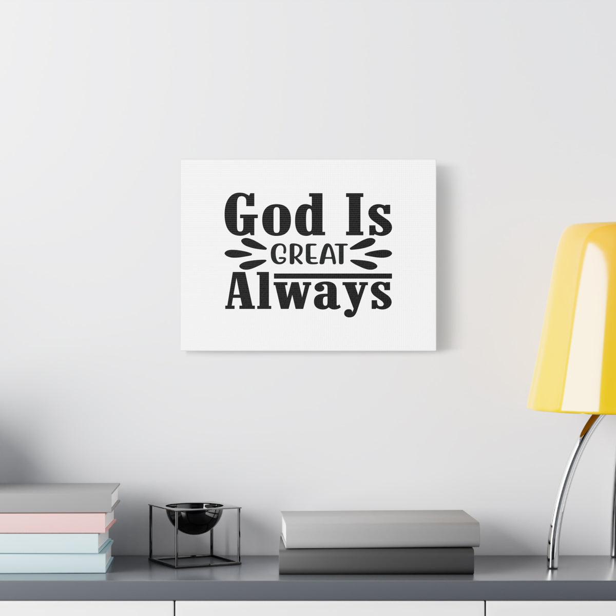 Scripture Canvas God Is Great Job 36:26 Always Christian Wall Art Bible Verse Print Ready to Hang
