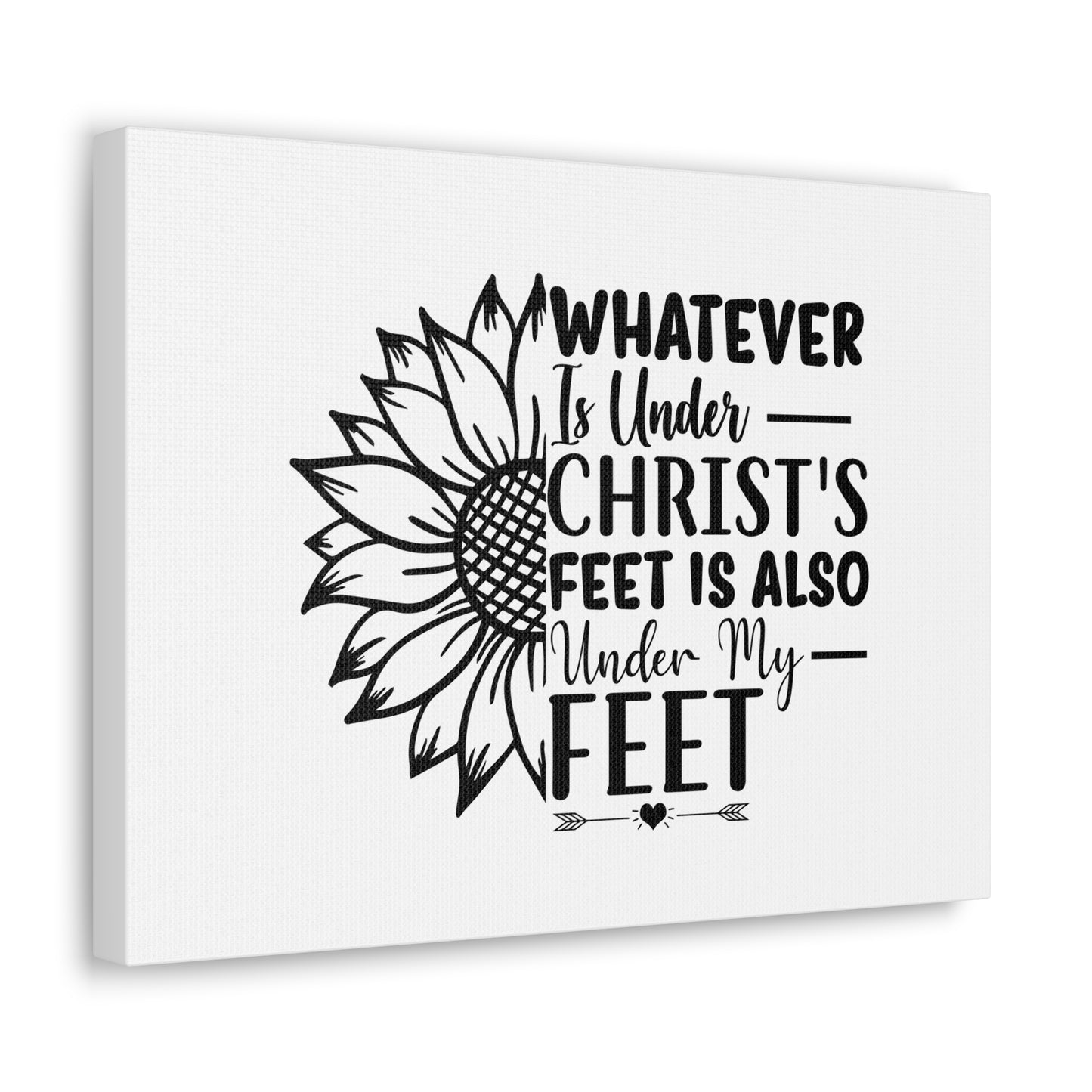 Under Christ's Feet Ephesians 1:22 Sunflower Christian Wall Art Bible Verse Print Ready to Hang