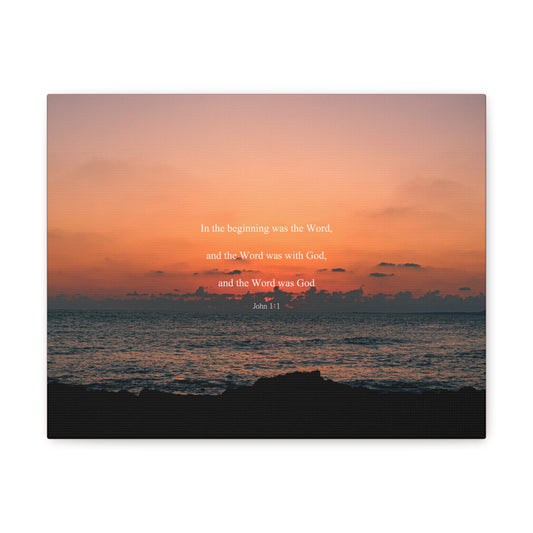 Word Was God John 1:1 Bible Verse Canvas Christian Wall Art Bible Verse Print Ready To Hang