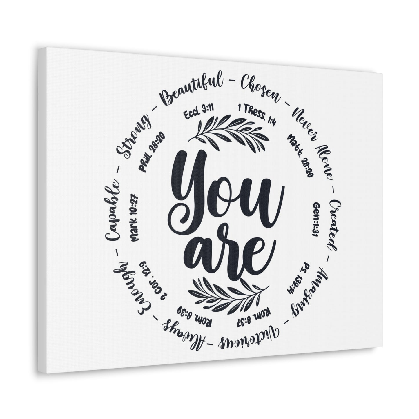 You Are What God Says You Are Bible Verse Canvas Christian Wall Art Ready to Hang Unframed