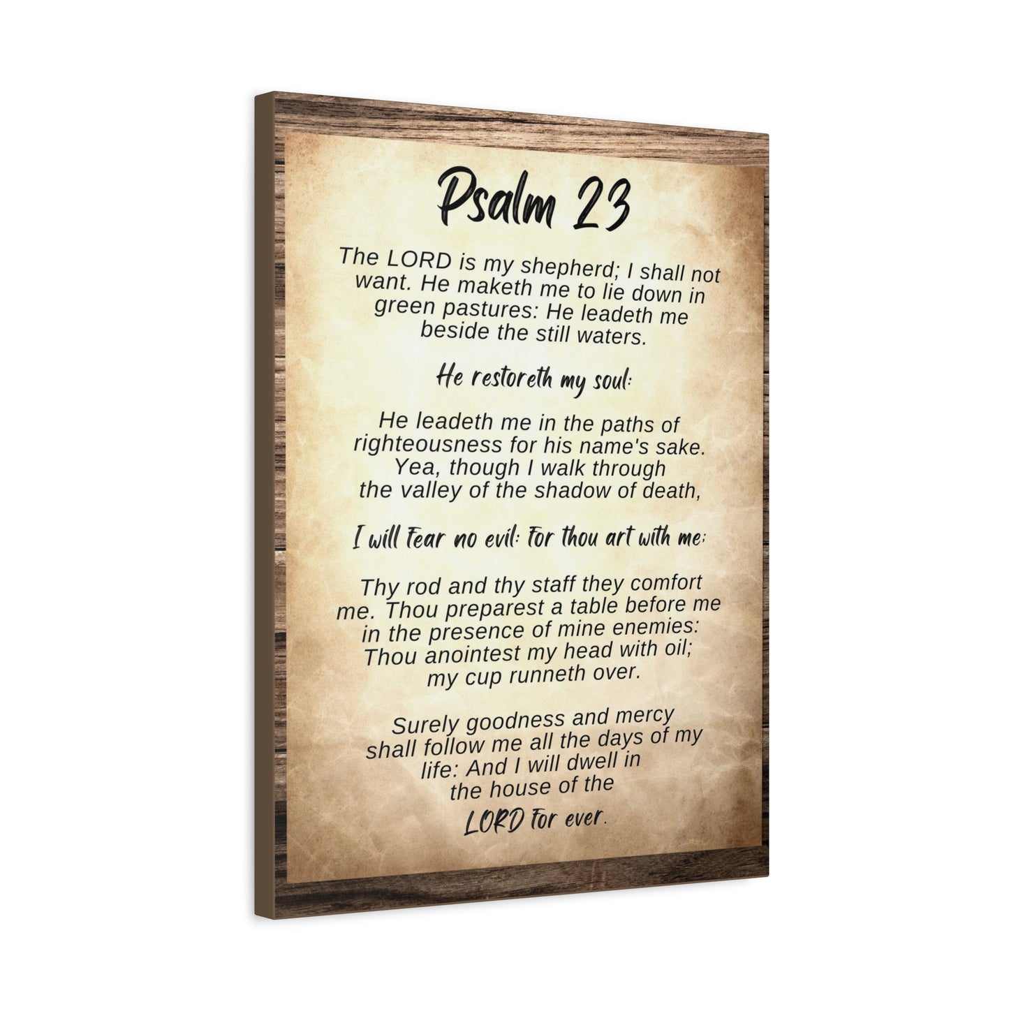 Scripture Walls The Lord Is My Shepherd Psalm 23 Bible Verse Canvas Christian Wall Art Ready to Hang