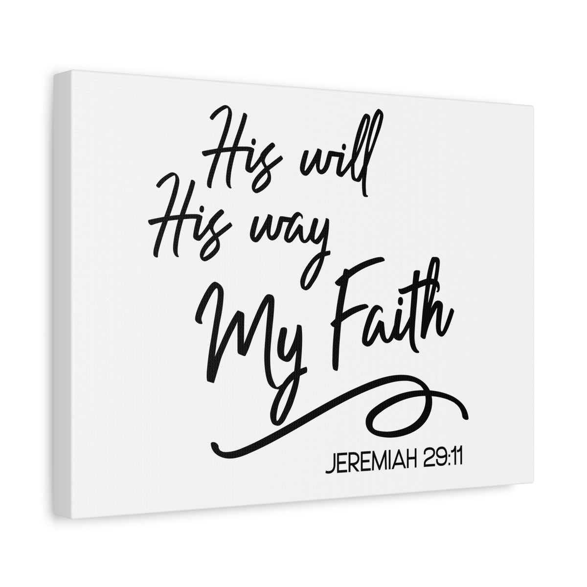 Scripture Canvas Way My Faith Jeremiah 29:11 Christian Wall Art Bible Verse Print Ready to Hang