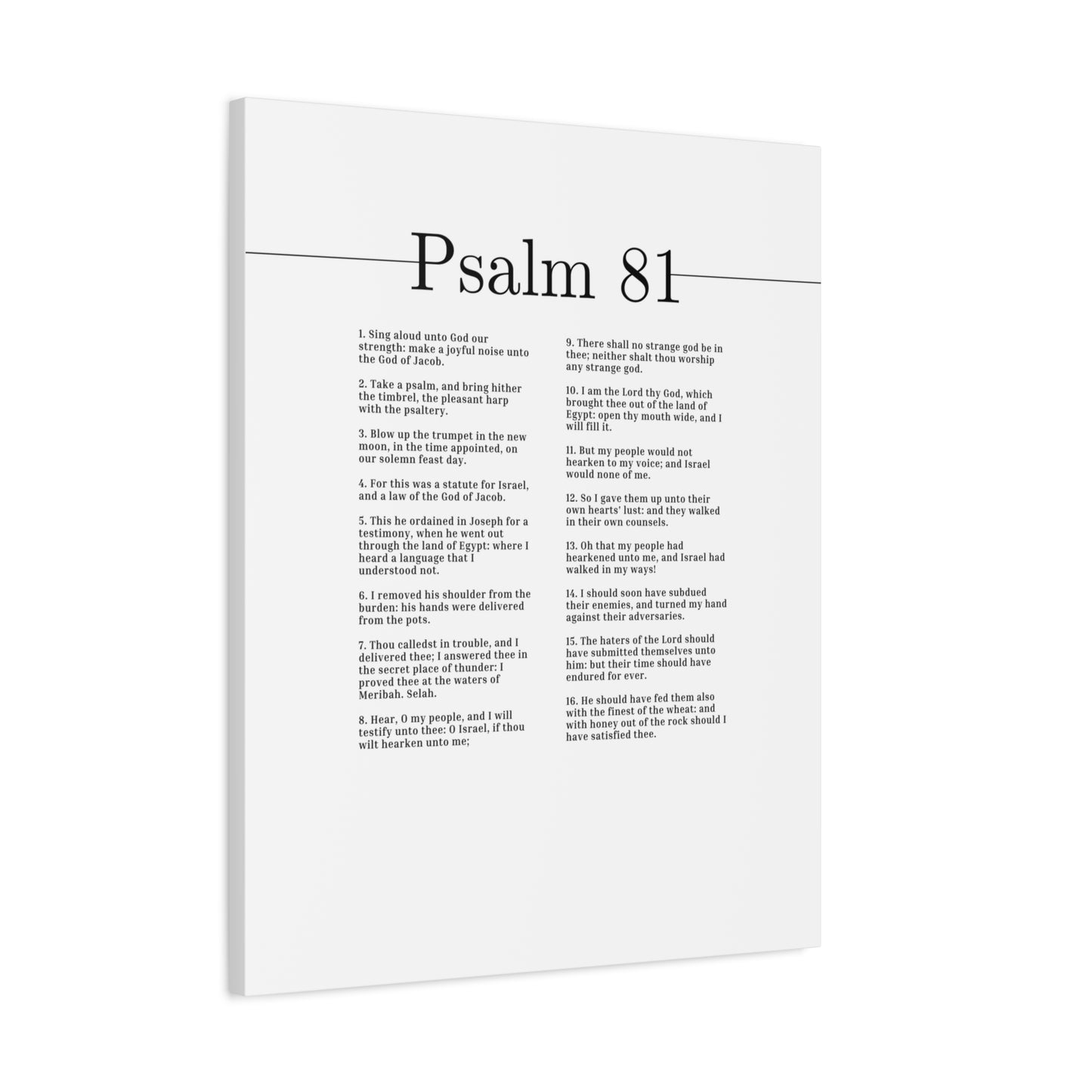 Scripture Canvas I Am The Lord Thy God Psalm 81 Christian Wall Art Bible Verse Print Ready to Hang