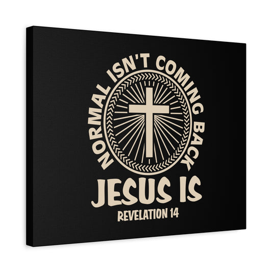 Scripture Canvas Jesus Is Coming Back Revelation 14 Christian Wall Art Bible Verse Print Ready to Hang