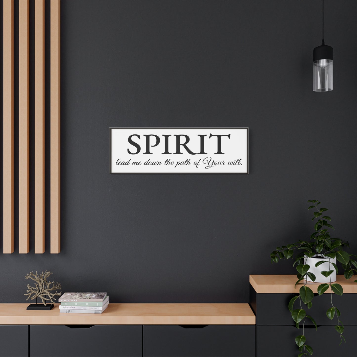 Scripture Walls Spirit Lead Me White Bible Verse Canvas Christian Wall Art Ready to Hang Unframed