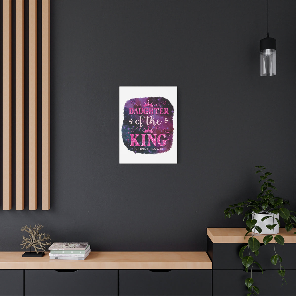 Scripture Walls Daughter of the King 2 Corinthian 6:18 Bible Verse Canvas Christian Wall Art Ready to Hang Unframed