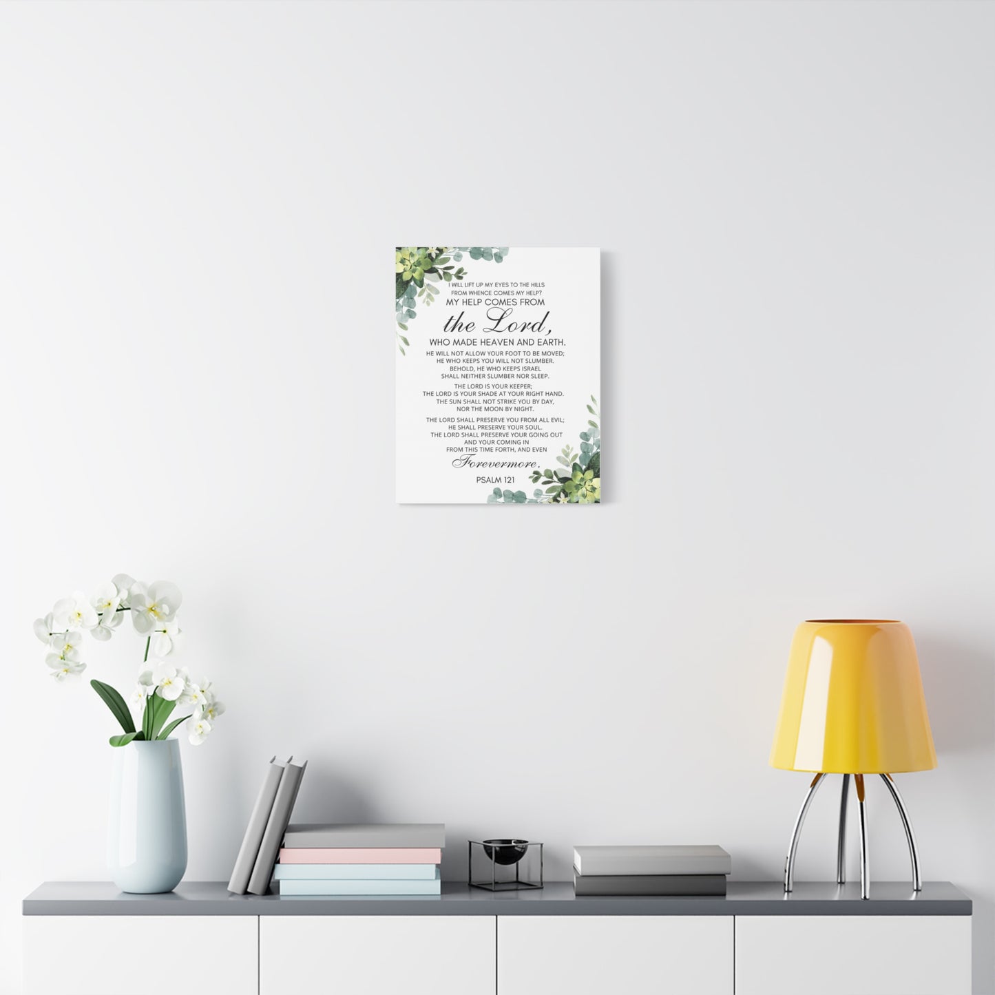 Scripture Walls Psalm 121 My Help Comes From God Bible Verse Canvas Christian Wall Art Ready to Hang Unframed