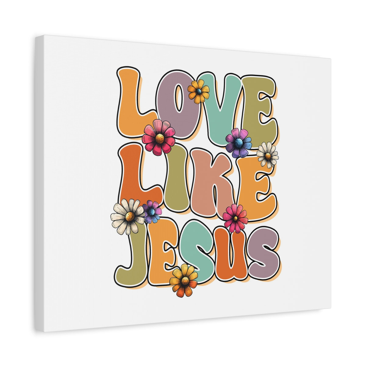 Scripture Walls Love Like Jesus Retro Bible Verse Canvas Christian Wall Art Ready to Hang Unframed