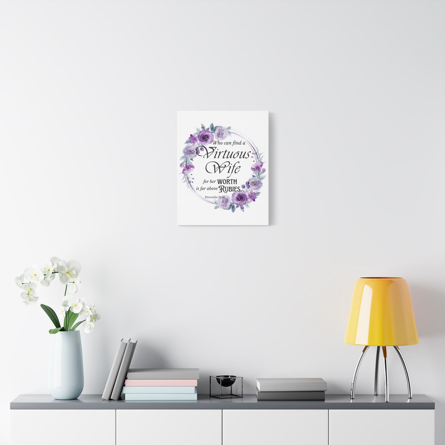Scripture Walls Proverbs 31:10 A Virtuous Wife Bible Verse Canvas Christian Wall Art Ready to Hang Unframed