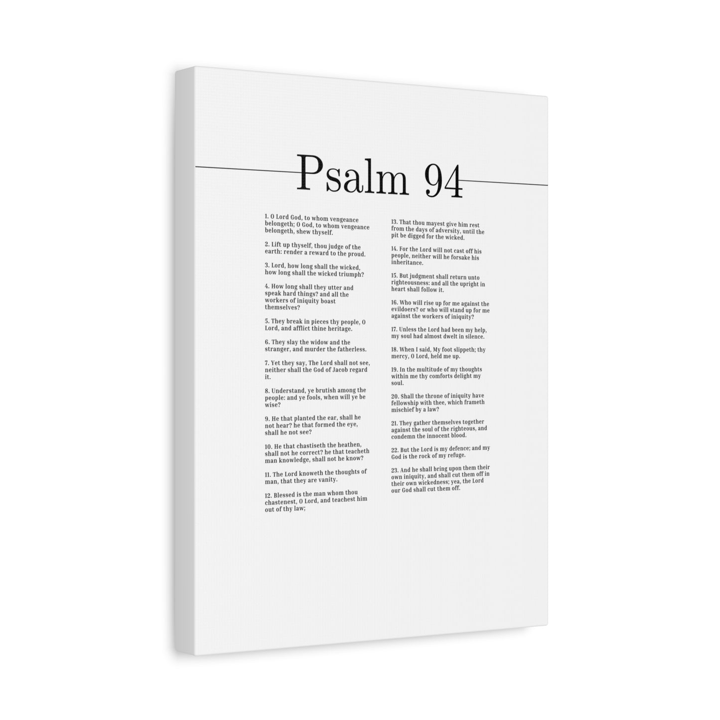 Scripture Canvas The Lord Our God Psalm 94 Christian Wall Art Bible Verse Print Ready to Hang