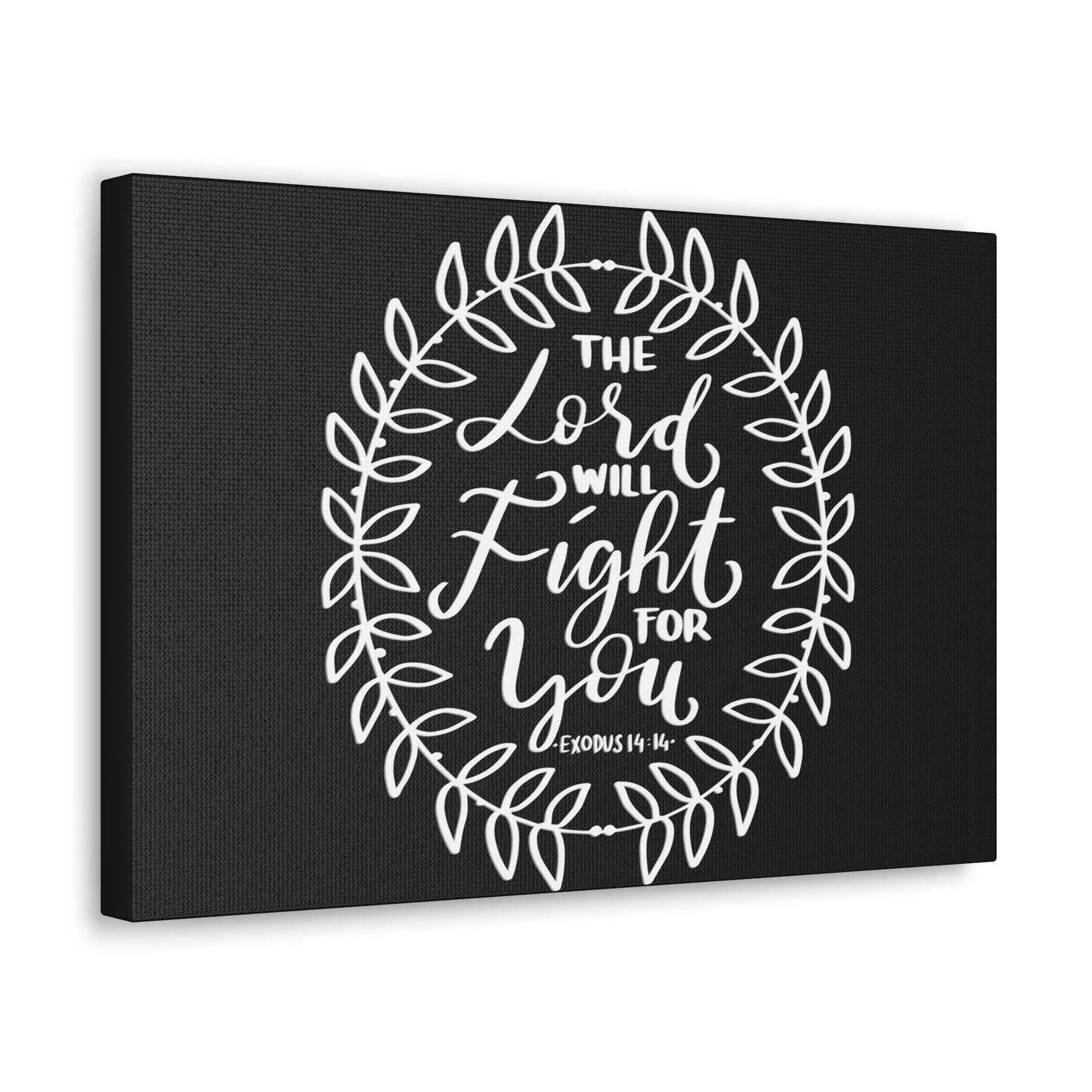 The Lord Will Fight Exodus 14:14 Bible Verse Canvas Christian Wall Art Ready to Hang
