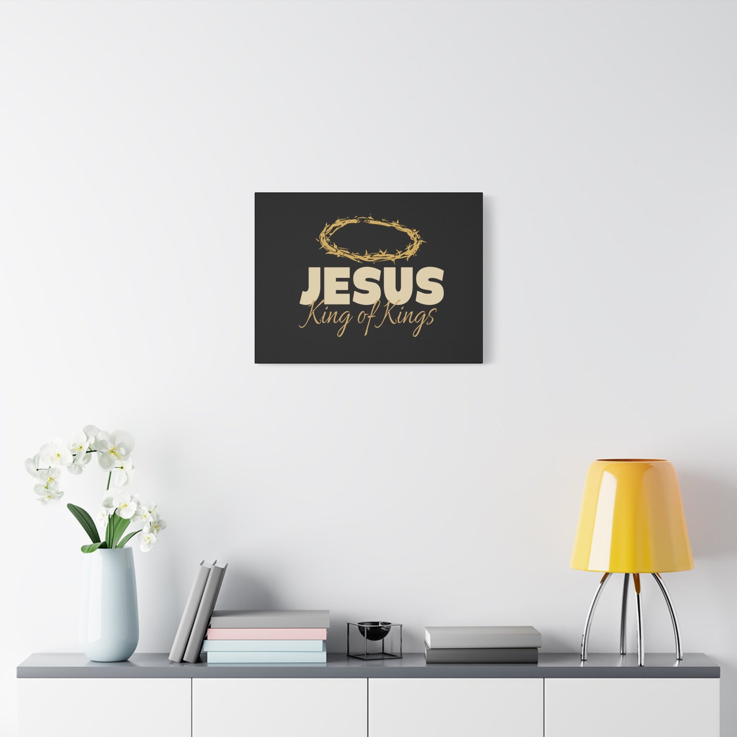 Scripture Walls Jesus King of Kings Bible Verse Canvas Christian Wall Art Ready to Hang Unframed