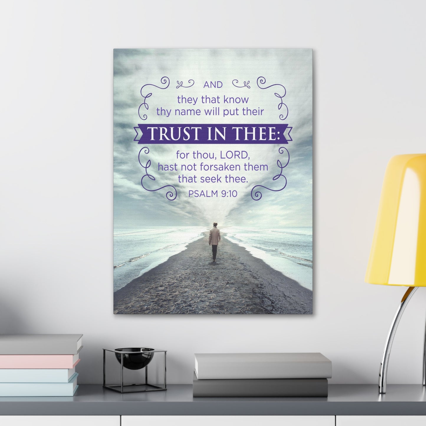 Trust In Thee Psalm 9:10 Christian Wall Art Bible Verse Print Ready to Hang
