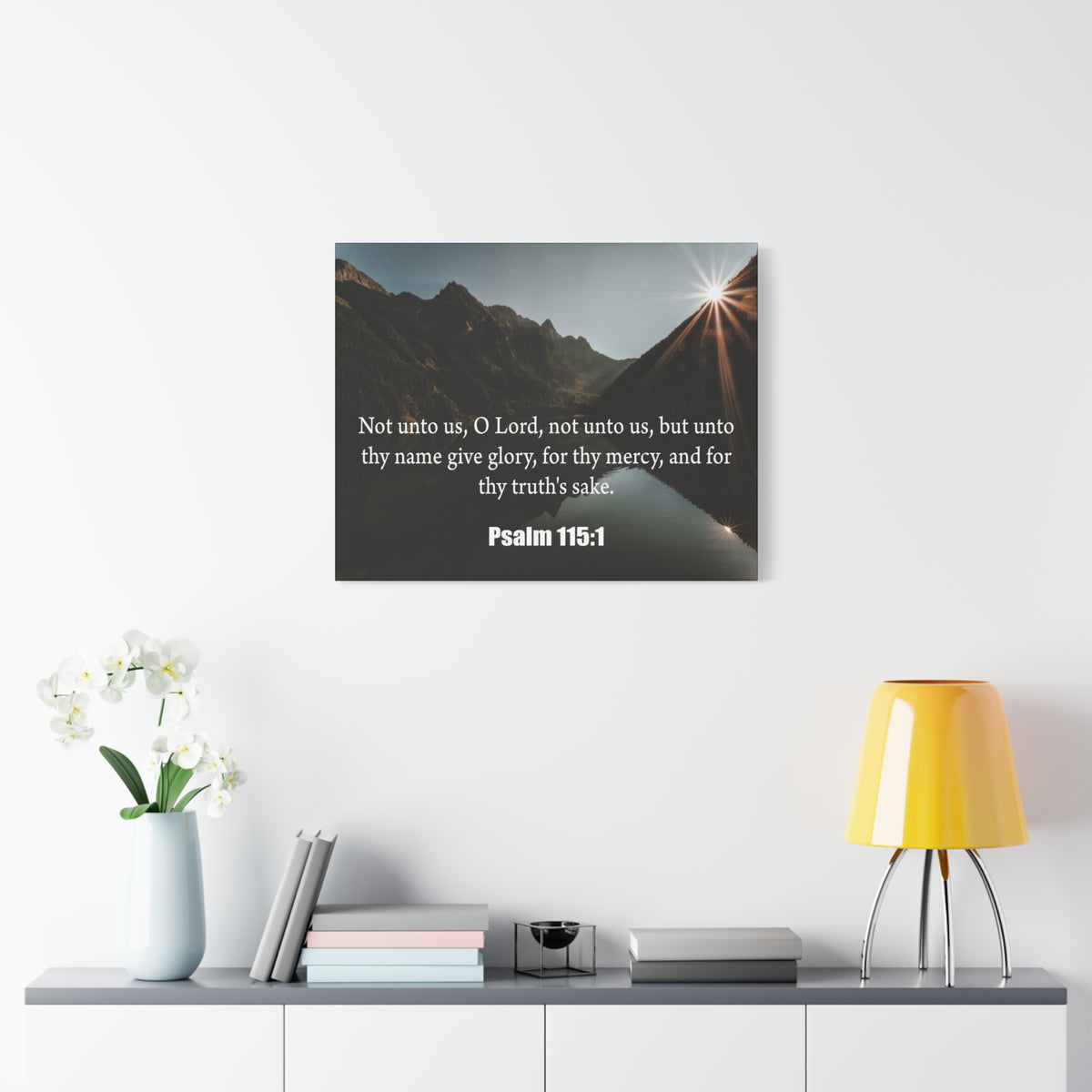 Scripture Canvas Not Unto Us Isaiah 41:10 Christian Wall Art Bible Verse Print Ready to Hang