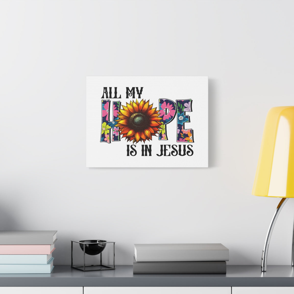 Scripture Walls My Hope is Jesus Bible Verse Canvas Christian Wall Art Ready to Hang Unframed