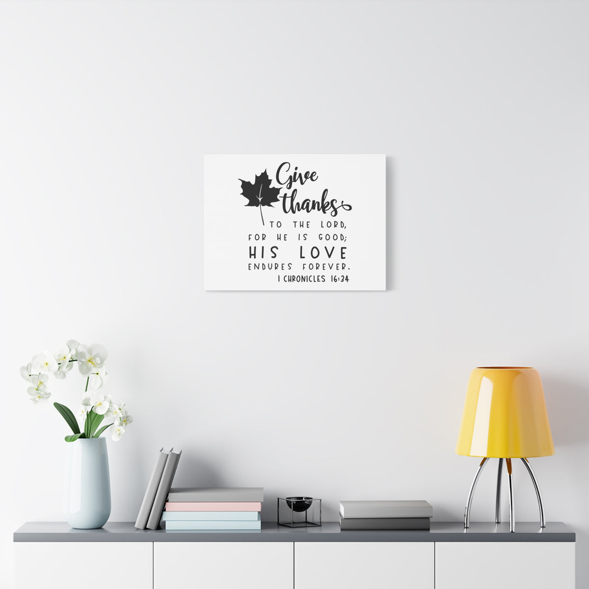 Scripture Canvas His Love 1 Chronicles 16:24 Christian Wall Art Bible Verse Print Ready to Hang