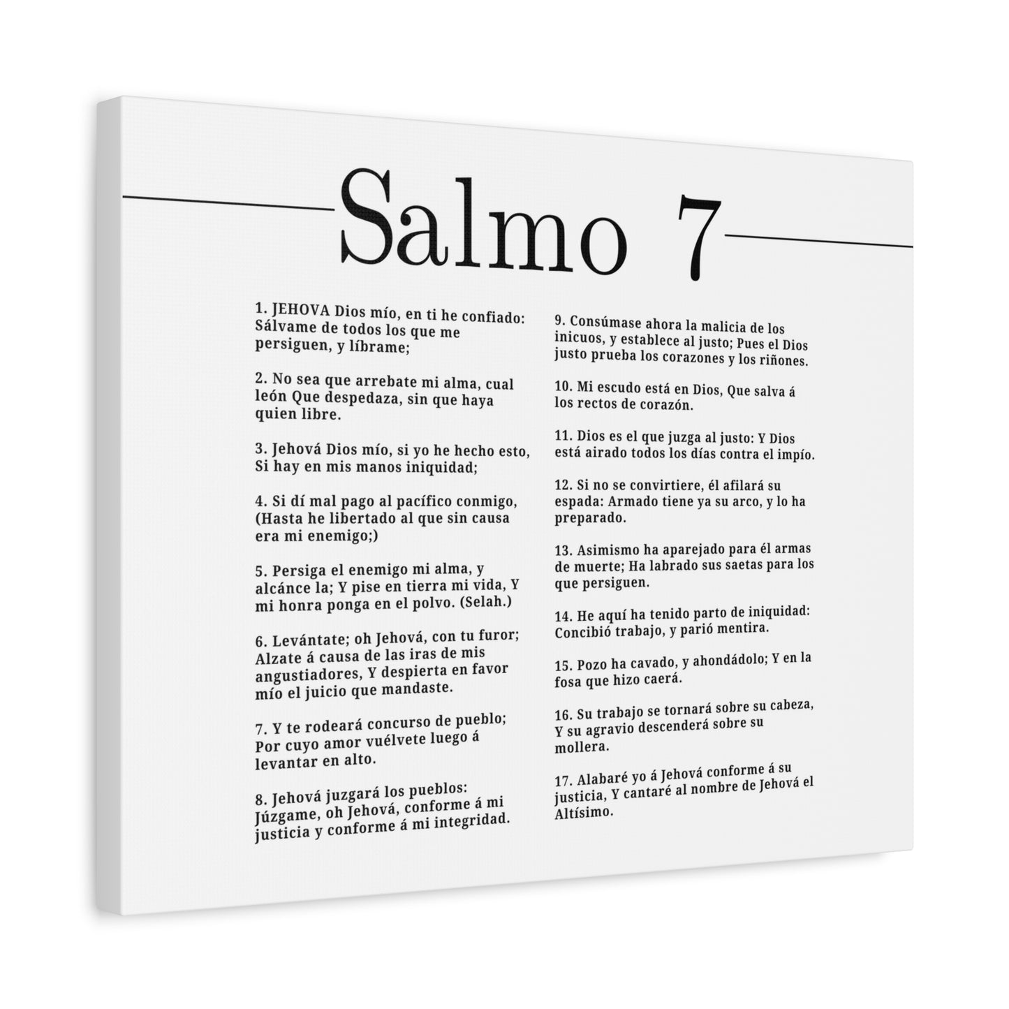 Salmo 7 Impresión De Arte Cristiano en la Pared Lista Para Colgar