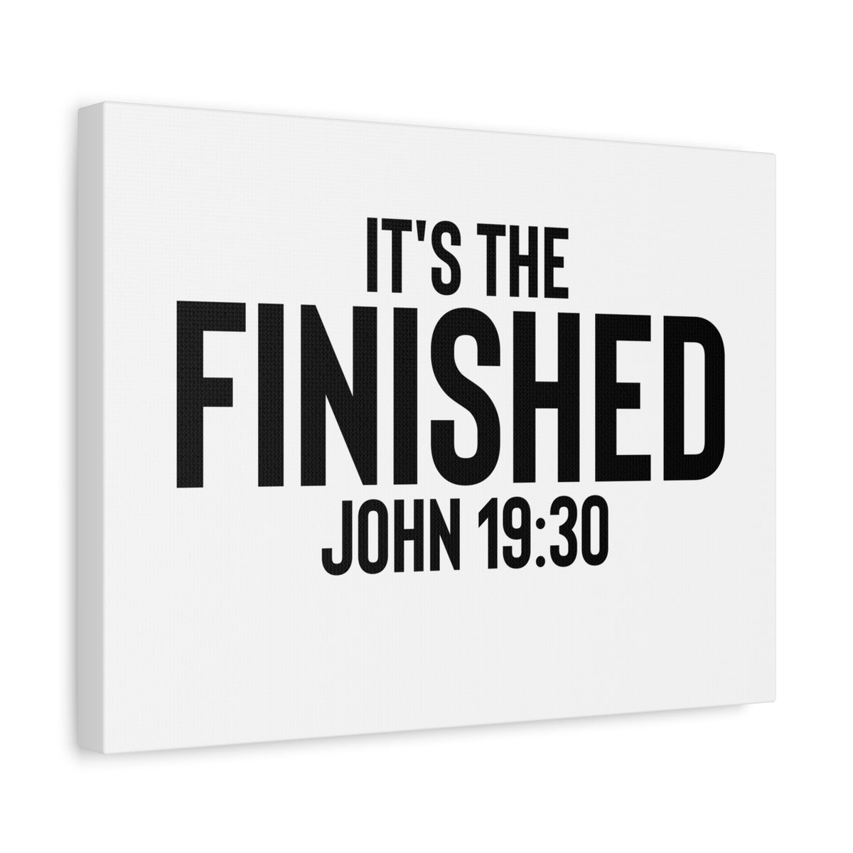Scripture Canvas It's The Finished John 19:30 Christian Wall Art Bible Verse Print Ready to Hang
