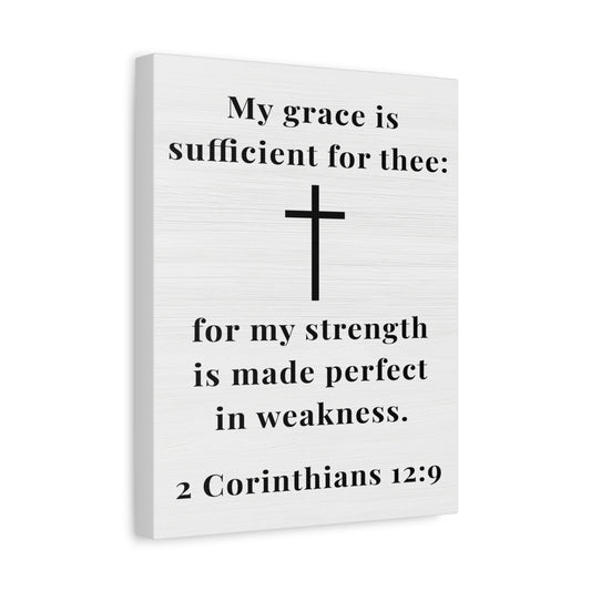 Scripture Walls 2 Corinthians 12:9 My Grace is Sufficient Bible Verse Canvas Christian Wall Art Ready to Hang Unframed