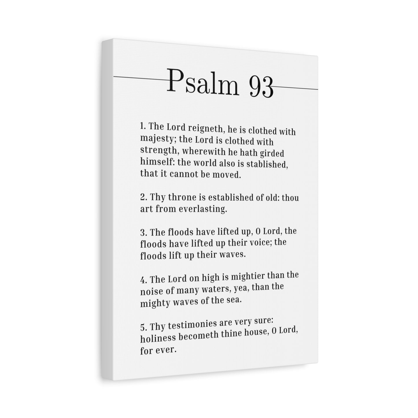 Scripture Canvas The Lord Is Clothed With Strength Psalm 93 Christian Wall Art Bible Verse Print Ready to Hang