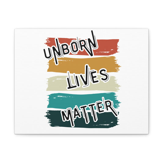 Unborn Lives Matter Psalm 127:3 Rainbow Bible Verse Canvas Christian Wall Art Ready to Hang