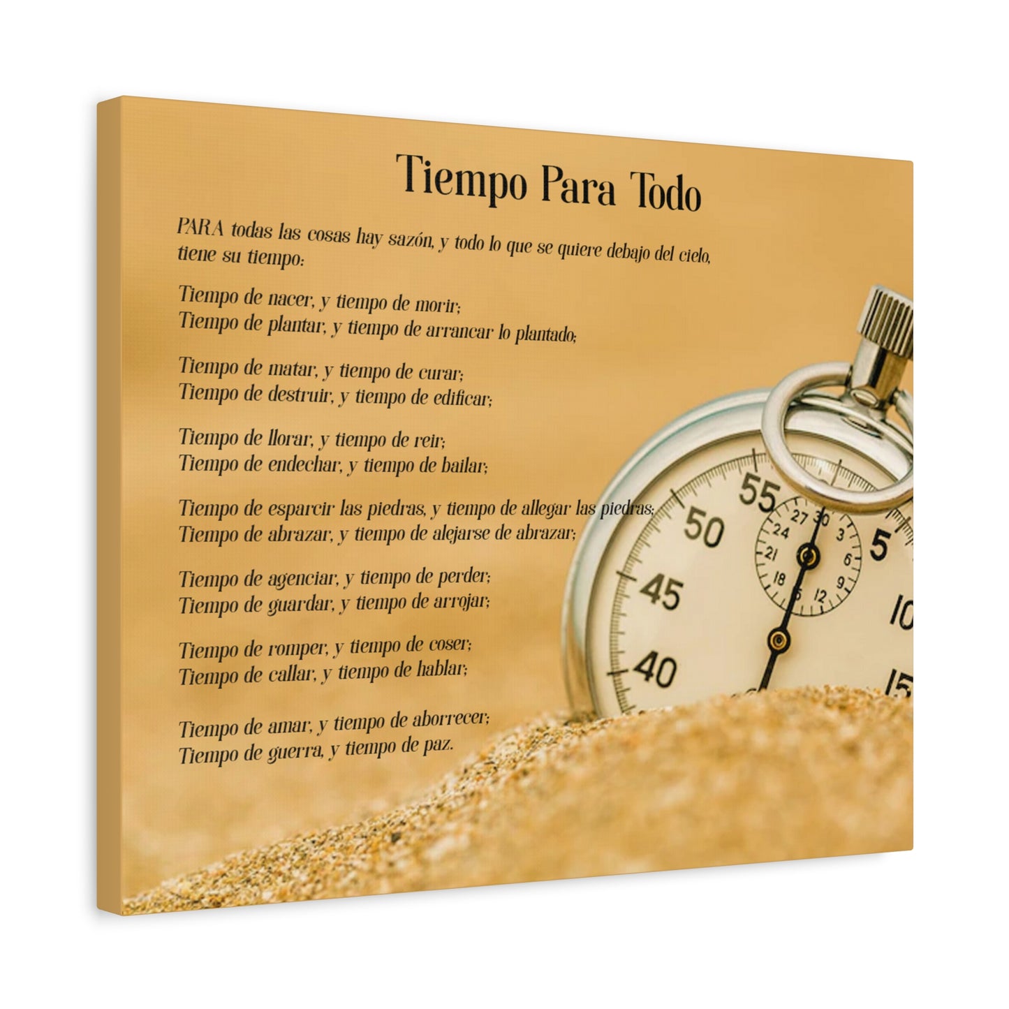 Scripture Walls Tiempo Para Todo Eclesiastés 3:5 Cuadros Cristianos Para Pared En Español, Christian Wall Decor In Spanish, Arte de Jesucristo,