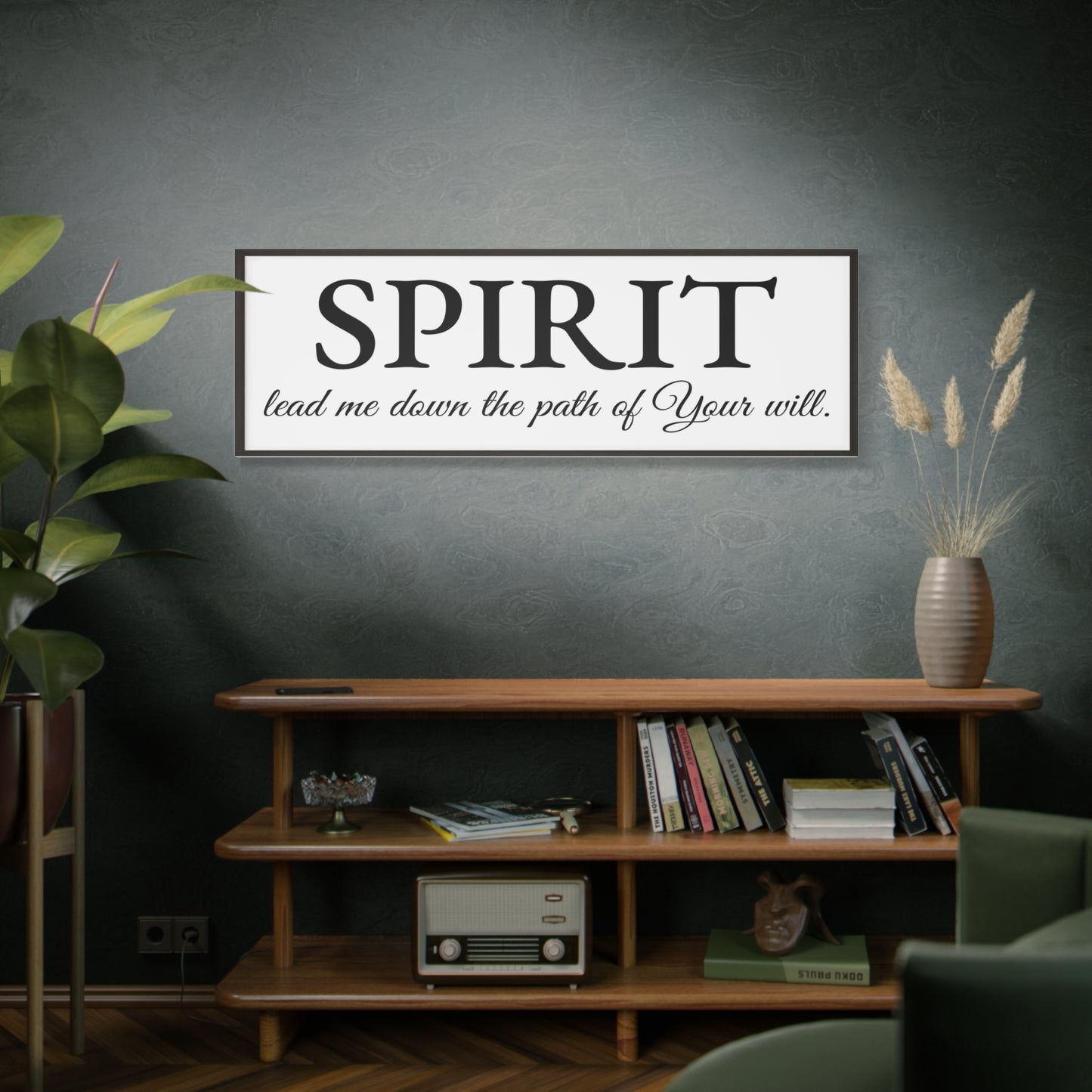 Scripture Walls Spirit Lead Me White Bible Verse Canvas Christian Wall Art Ready to Hang Unframed