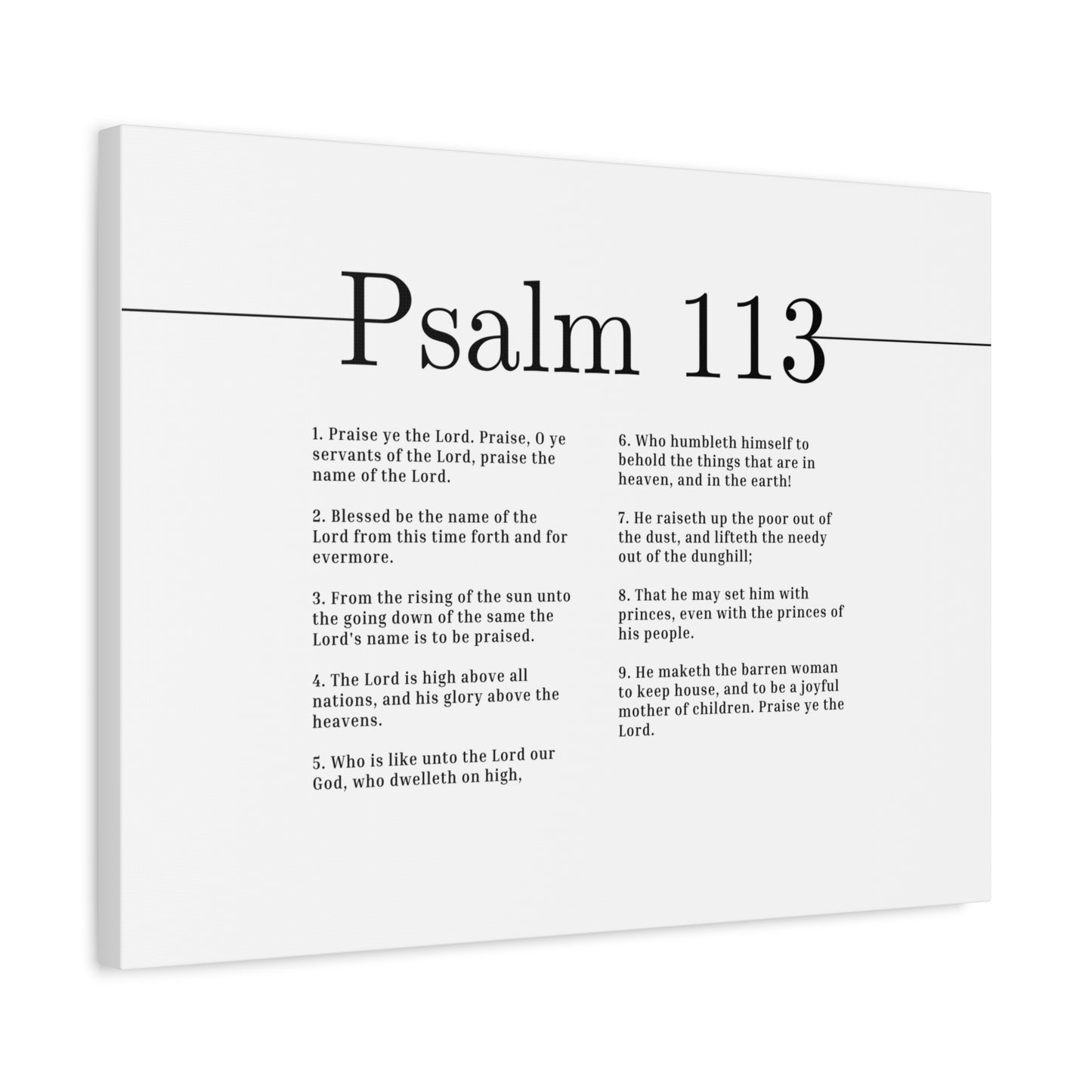 Scripture Canvas Servants Of The Lord Psalm 113 Christian Wall Art Bible Verse Print Ready to Hang