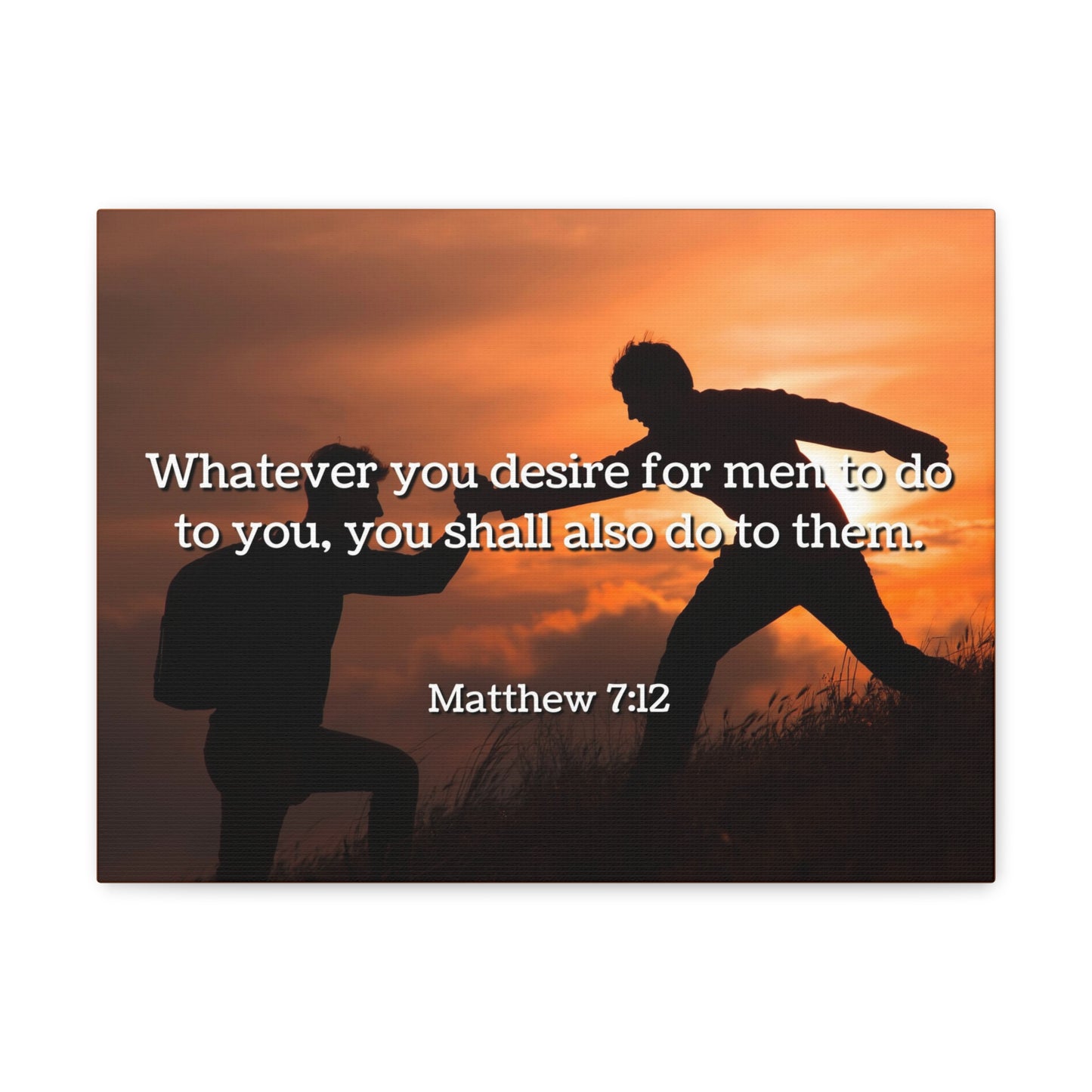 You Shall Matthew 7:12 Bible Verse Canvas Christian Wall Art Ready to Hang