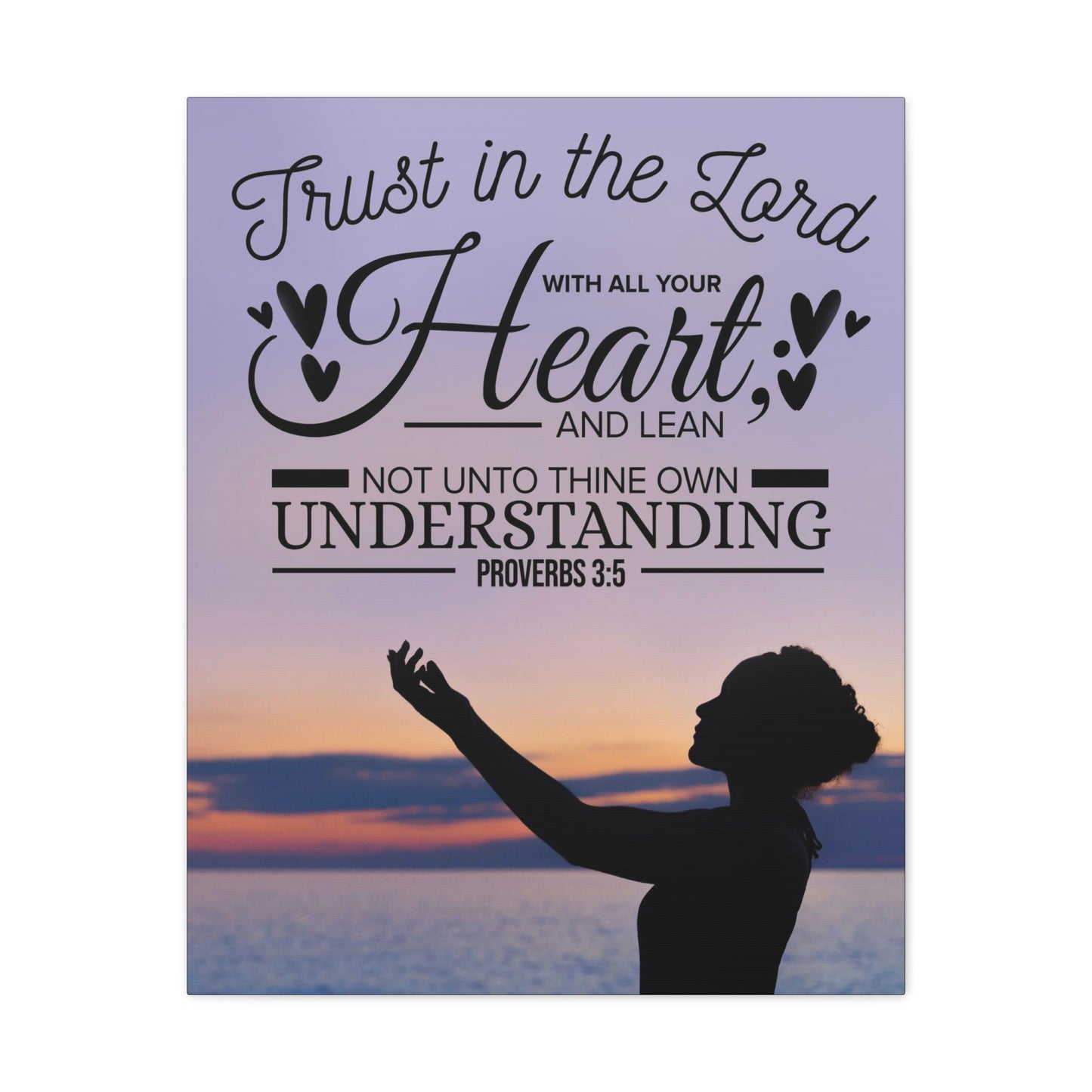 Trust in The Lord Proverbs 3:5 Christian Wall Art Bible Verse Print Ready to Hang