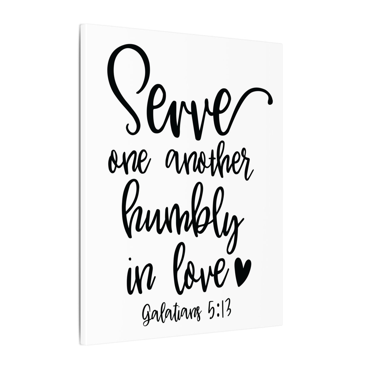 Scripture Canvas Serve One Another Galatians 5:13 Christian Wall Art Bible Verse Print Ready to Hang